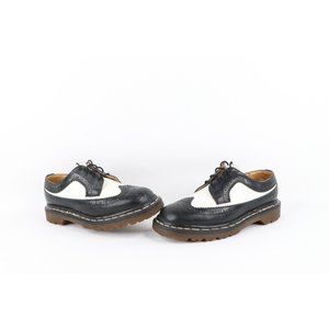Vintage 90s Dr Martens Womens 6 Goth EDM Chunky Platform Leather Wingtips Shoes